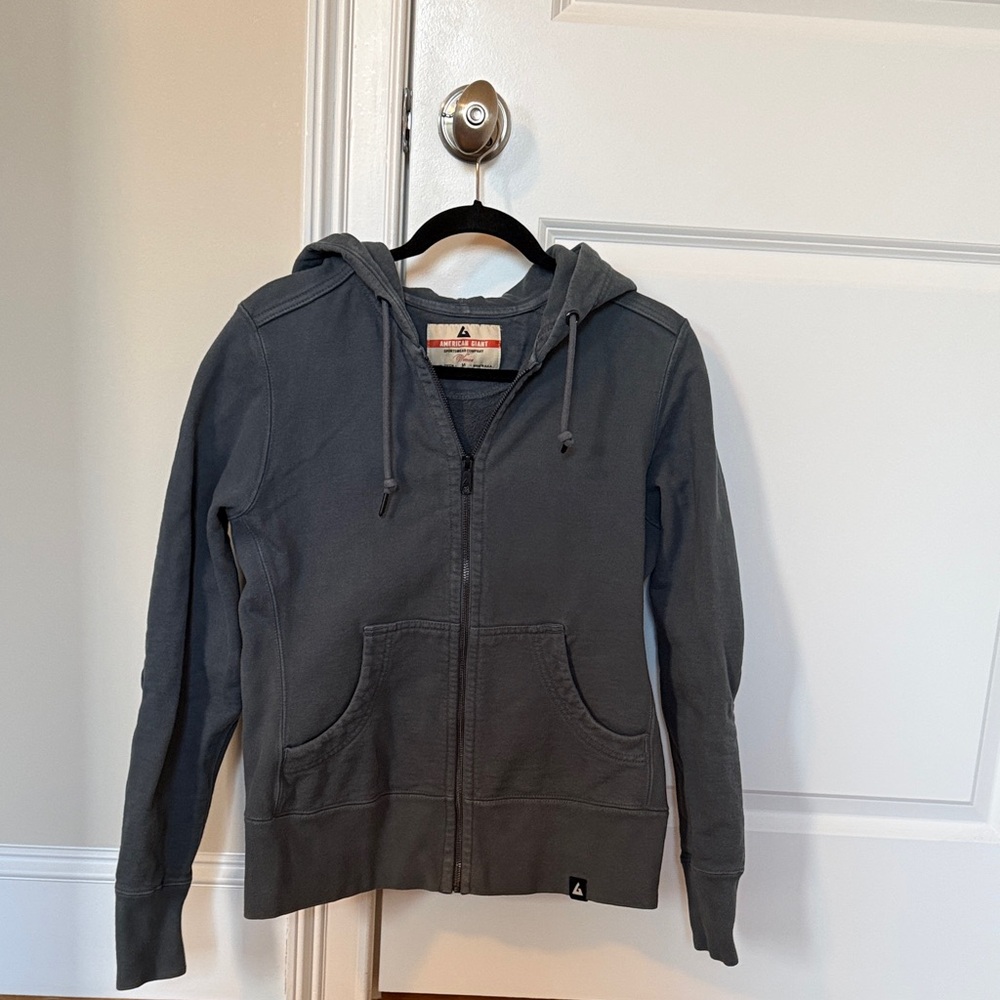 American Giant Charcoal Zip-Up Hoodie